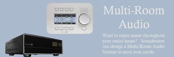 Want to enjoy music throughout your entire home?  Soundwaves can design a Multi-Room Audio System to meet your needs.